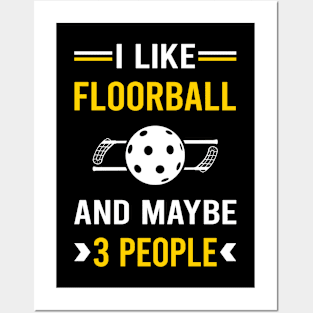 3 People Floorball Posters and Art